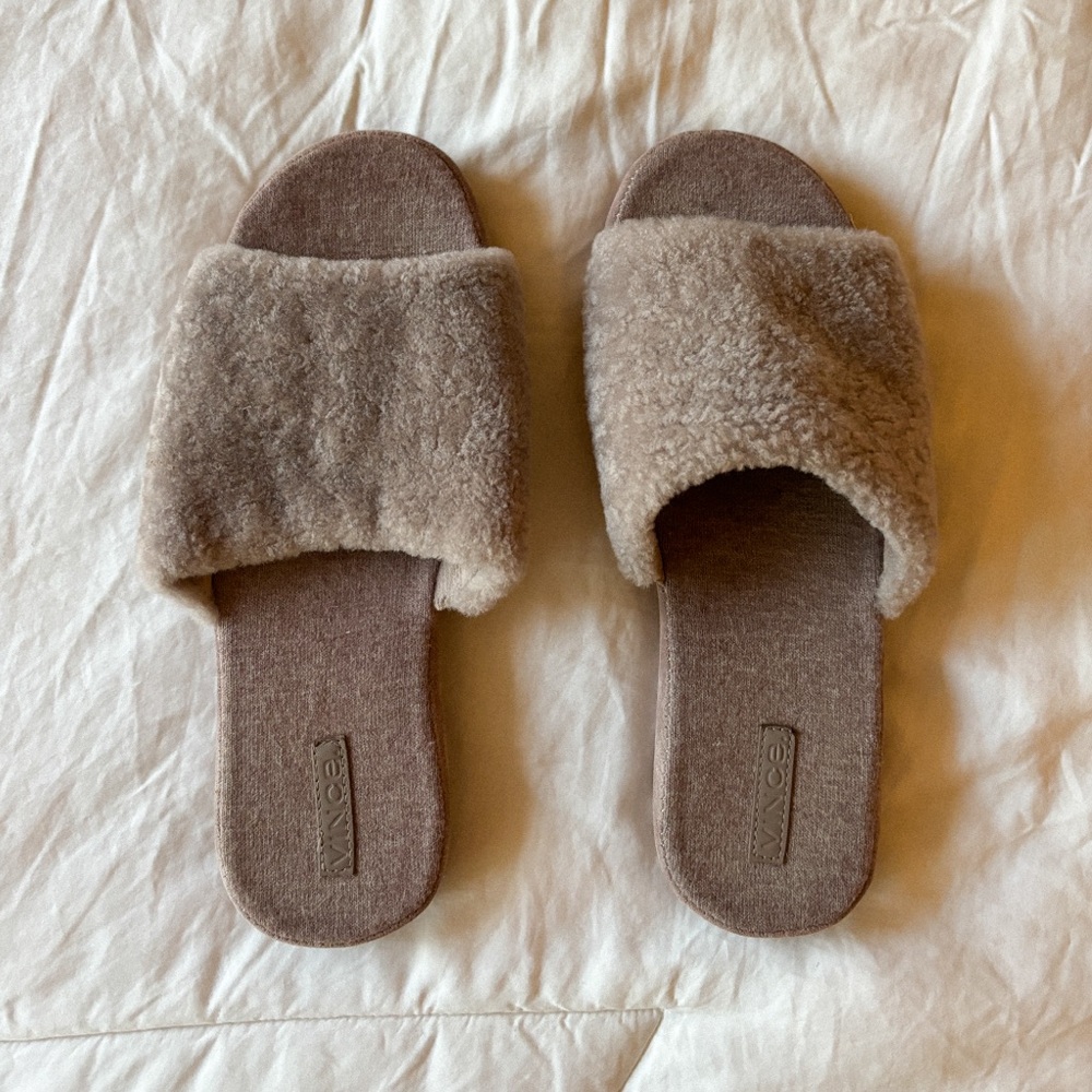 Vince Shearling Slides